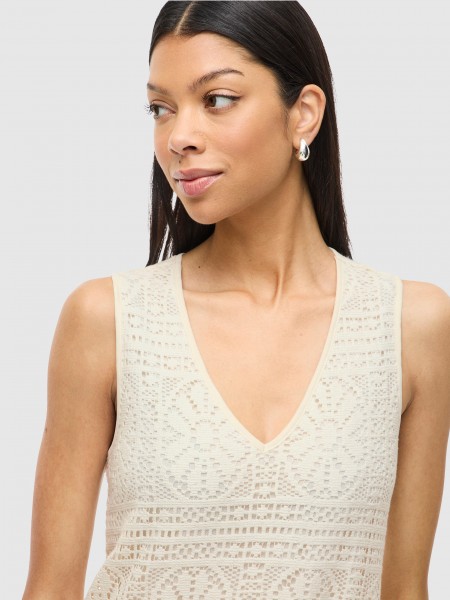 Dress Woman Cream Vila