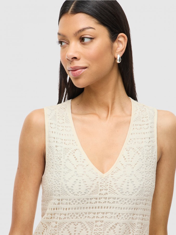 Dress Woman Cream Vila