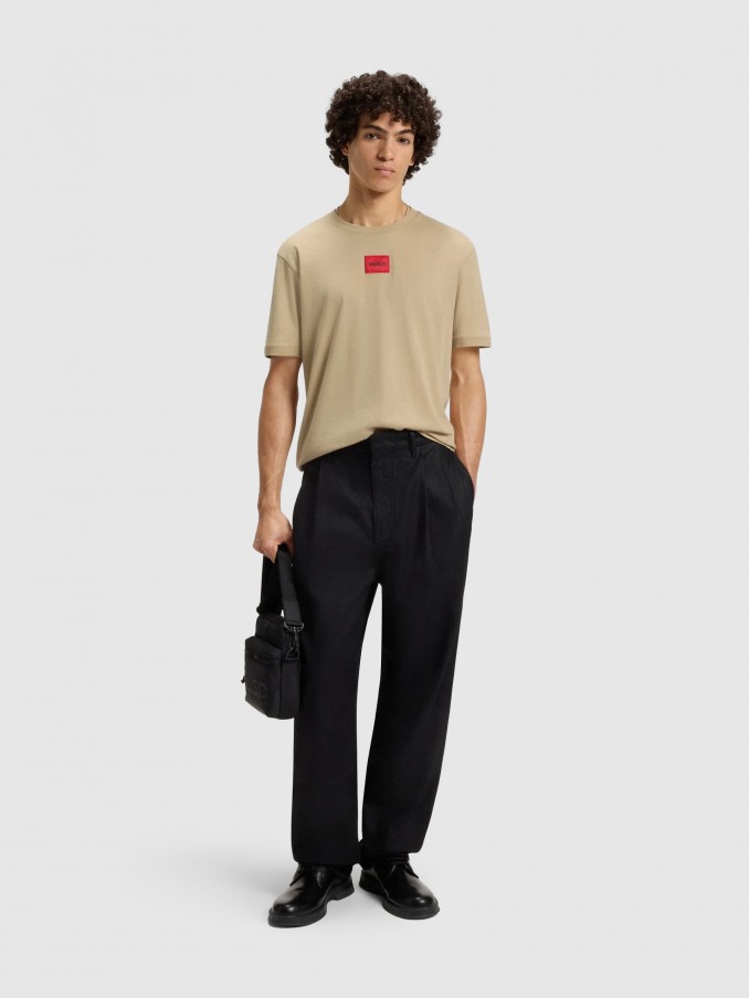 T-Shirt Man Beige Hugo Boss