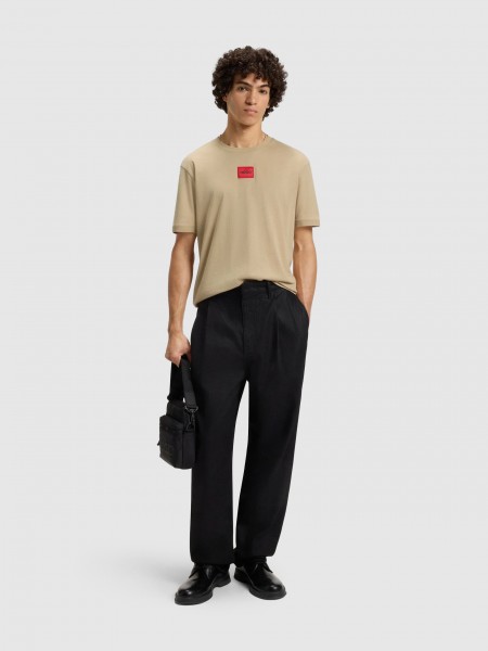T-Shirt Man Beige Hugo Boss