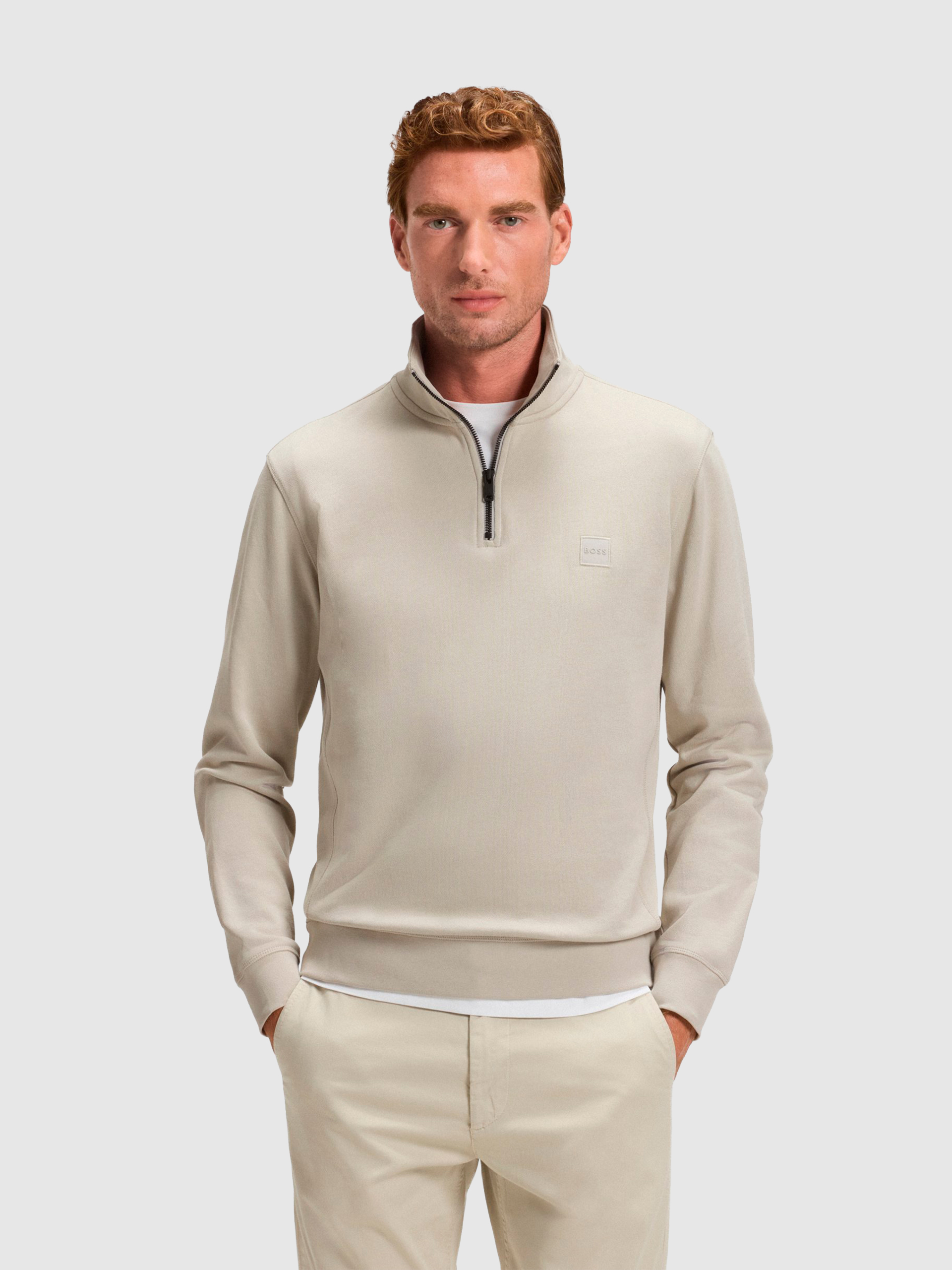 Jumper Man Beige Boss Orange