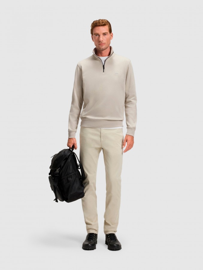 Jumper Man Beige Boss Orange