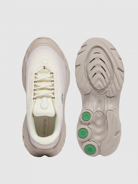 Tenis Mujer Crema Lacoste