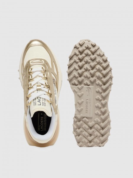 Sapatilha Lacoste Mulher Womens Elite Active Sneakers Liquid Gold Pack