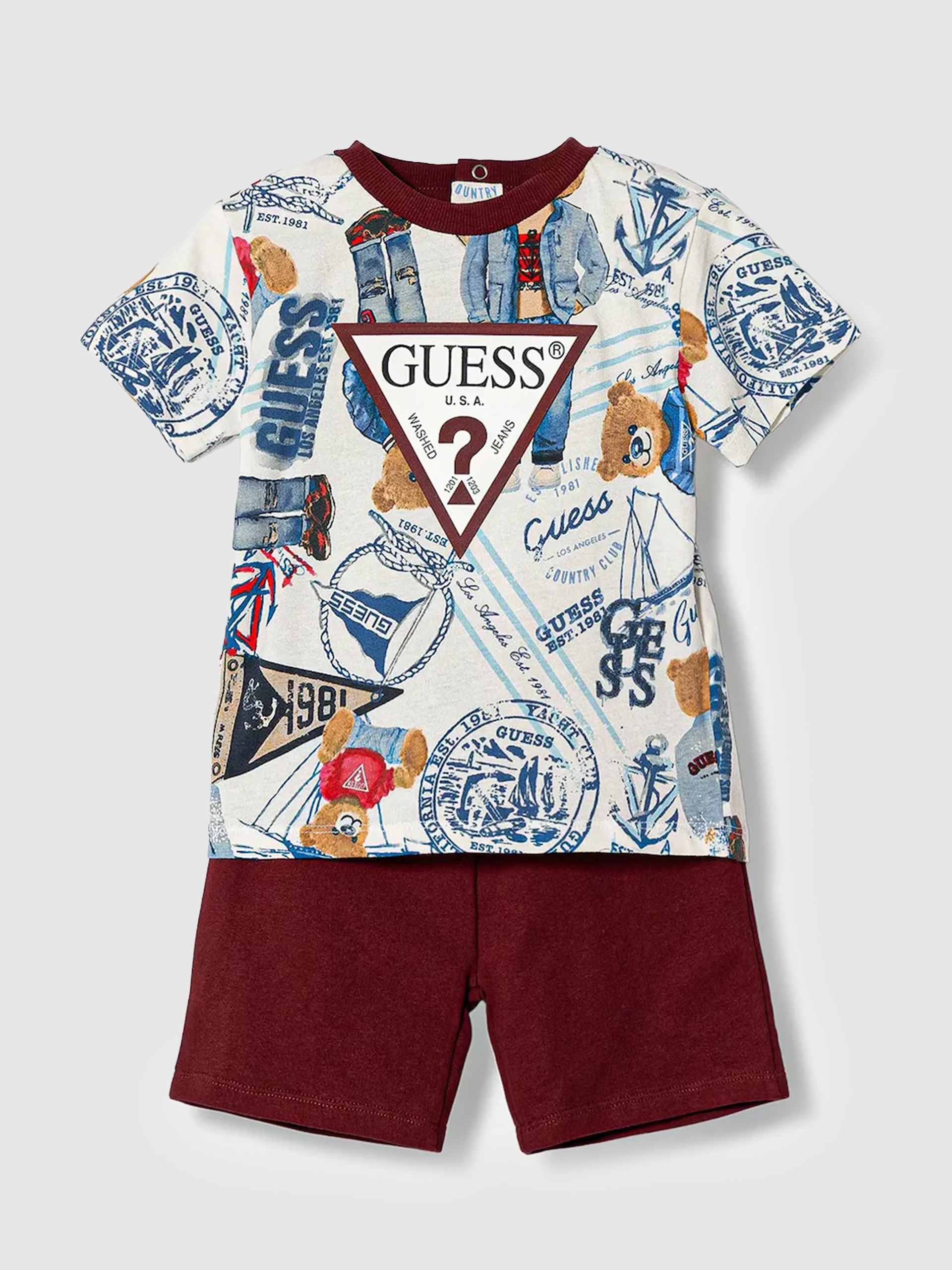 2 Peças Guess Menino Set Ss T-Shirt+Active Shorts