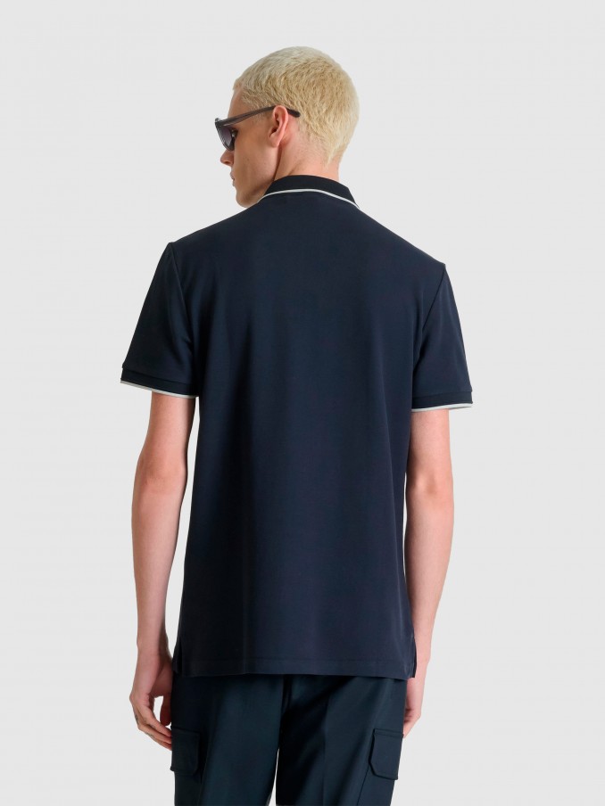 Polo Shirt Man Navy Blue Antony Morato