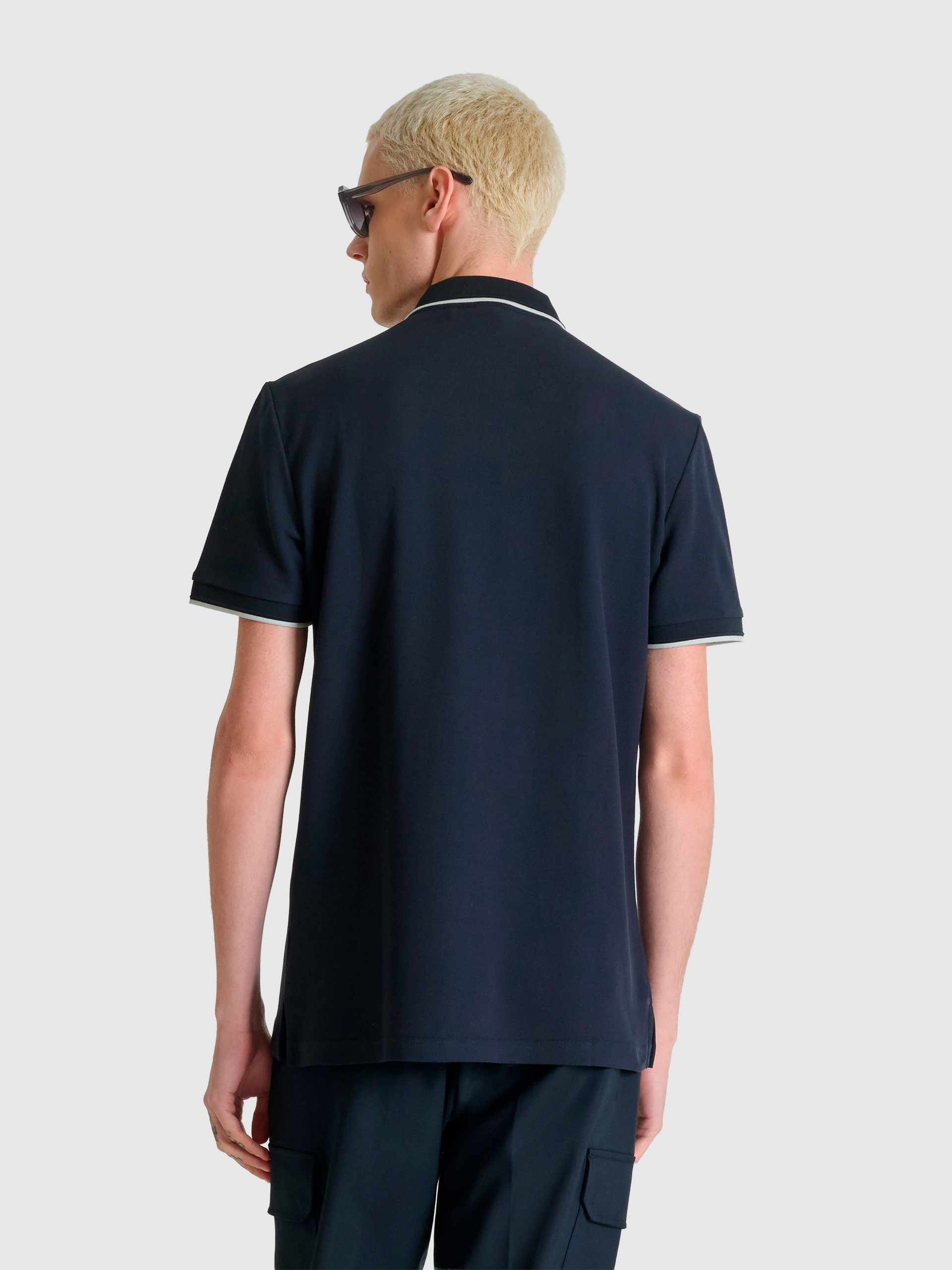 Polo Shirt Man Navy Blue Antony Morato
