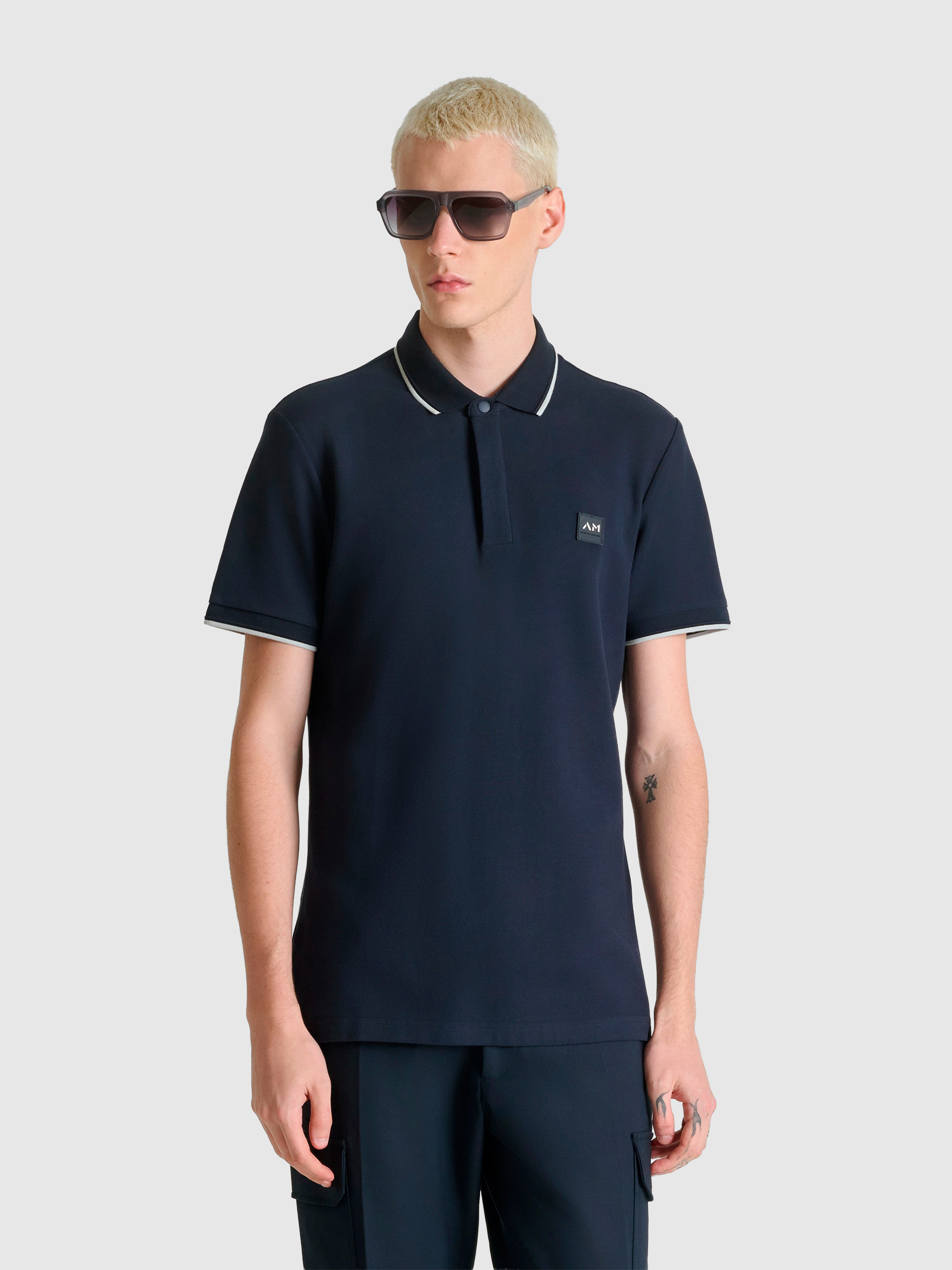 Polo Shirt Man Navy Blue Antony Morato
