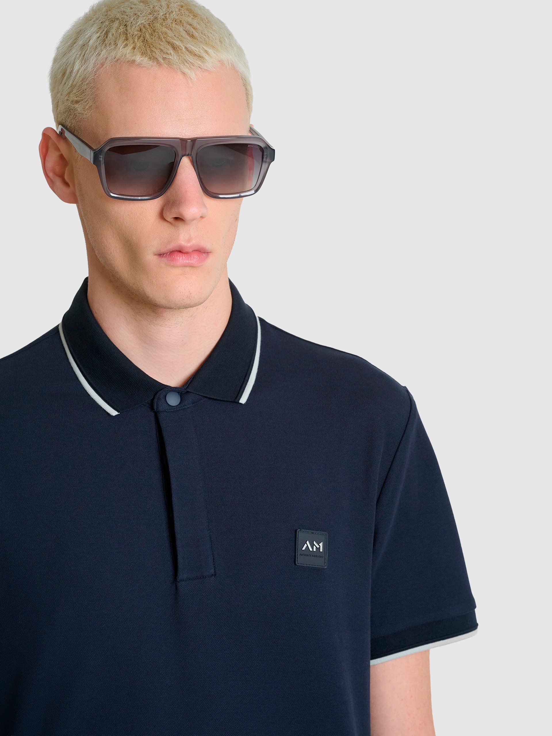 Polo Shirt Man Navy Blue Antony Morato