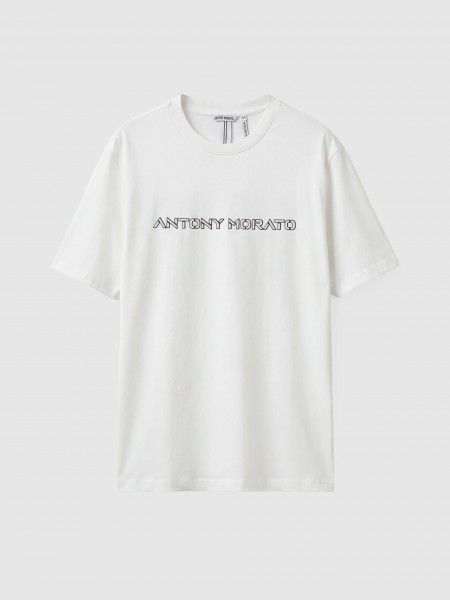 T-Shirt Antony Morato Homem T-Shirt Regular Fit  Cream