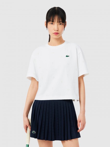 T-Shirt Woman White Lacoste