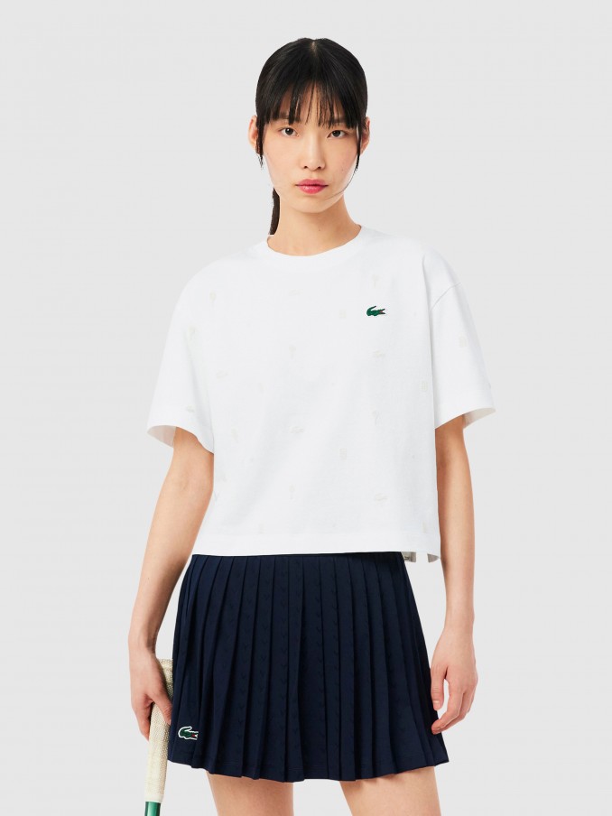Camiseta Mujer Blanco Lacoste