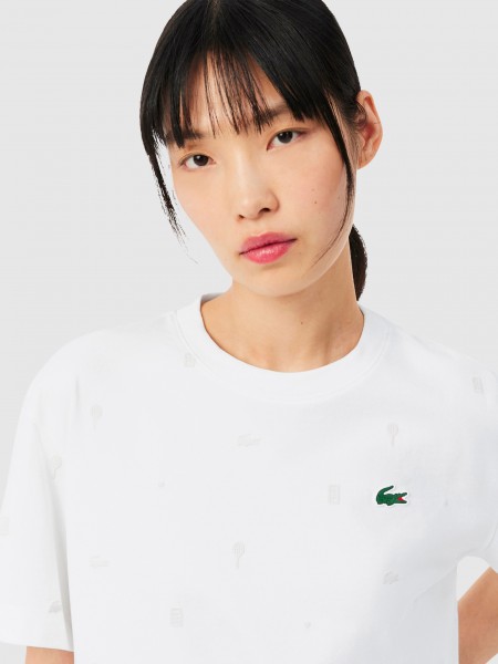 T-Shirt Woman White Lacoste