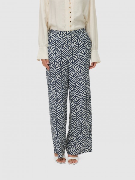 Cal�as Vero Moda Mulher Vmjosie Hw Wide Pant Wvn Ga