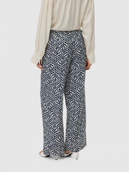 Cal�as Vero Moda Mulher Vmjosie Hw Wide Pant Wvn Ga