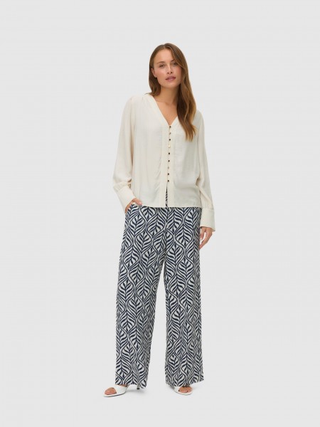 Cal�as Vero Moda Mulher Vmjosie Hw Wide Pant Wvn Ga