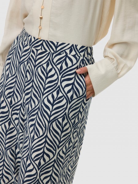 Cal�as Vero Moda Mulher Vmjosie Hw Wide Pant Wvn Ga