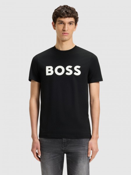 T-Shirt Homem Thinking Boss Orange