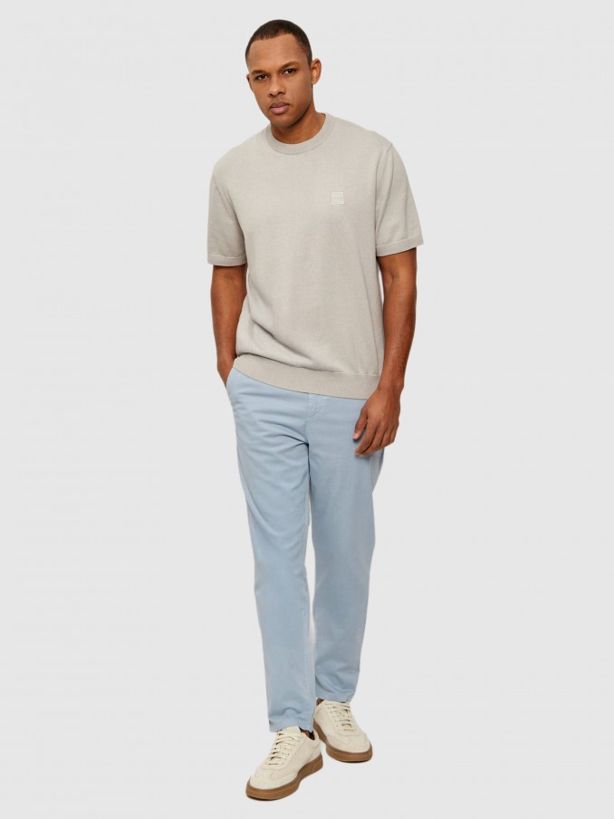 T-Shirt Man Beige Boss - Orange