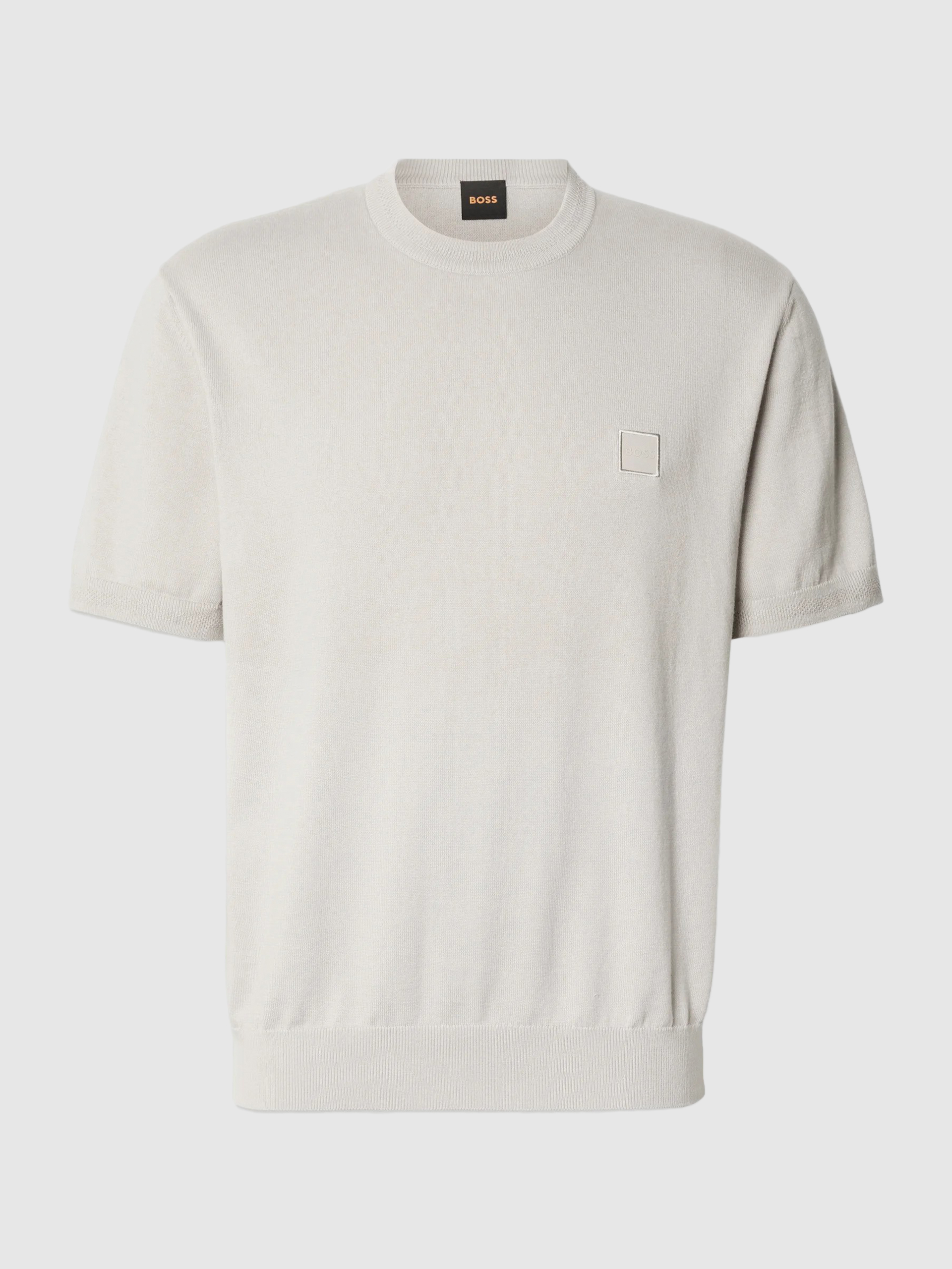 T-Shirt Man Beige Boss - Orange