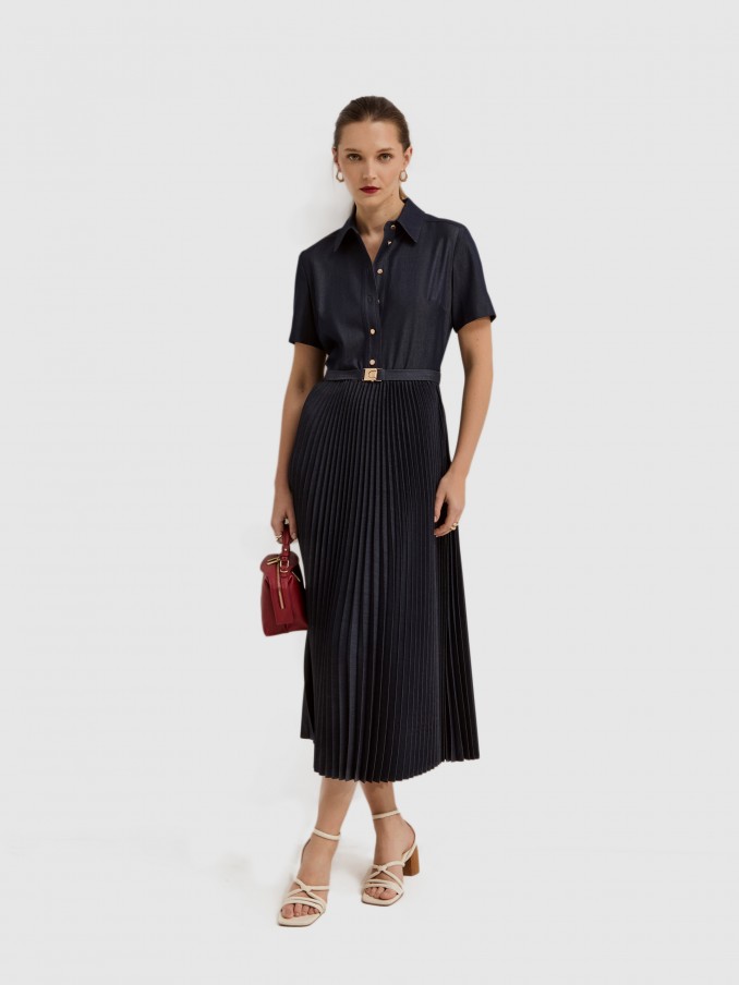 Dress Woman Dark Blue Lion Of Porches