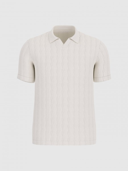 Polo Guess Homem Ss River Jcqrd Knit Shirt