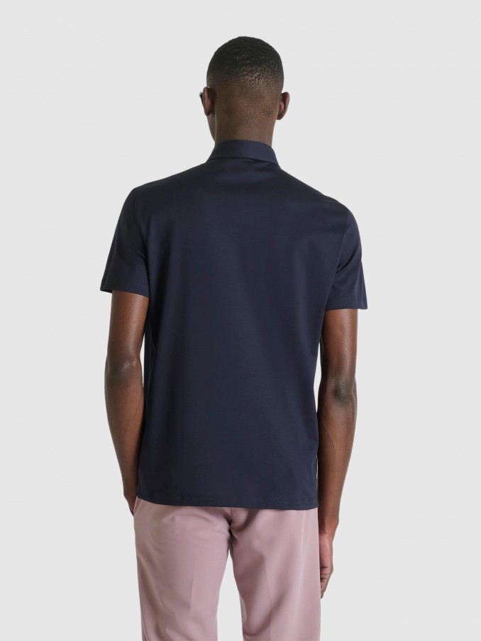 Polo Shirt Man Navy Blue Antony Morato