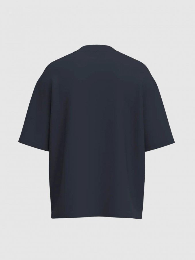 T-Shirt Man Navy Blue Selected