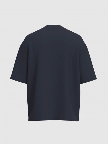 T-Shirt Man Navy Blue Selected