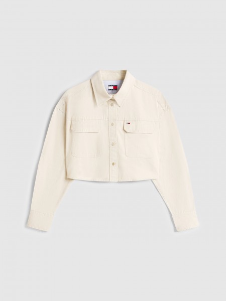 Casaco Tommy Jeans Mulher Tjw Cropped Utility Shirt