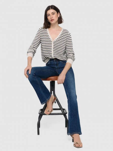 Casaco Mulher Vmnewlex Shine Ls Short V-Neck Card. Rep Vero Moda
