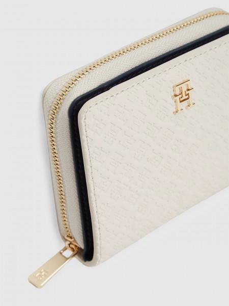 Carteira Tommy Hilfiger Mulher Th Icon Med Za W/flap Mono