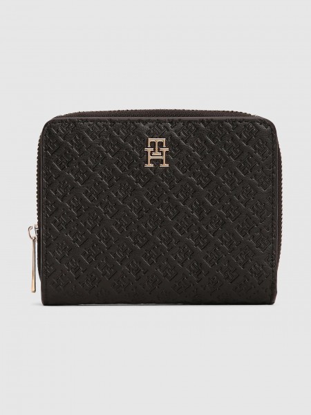 Carteira Tommy Hilfiger Mulher Th Icon Med Za W/flap Mono