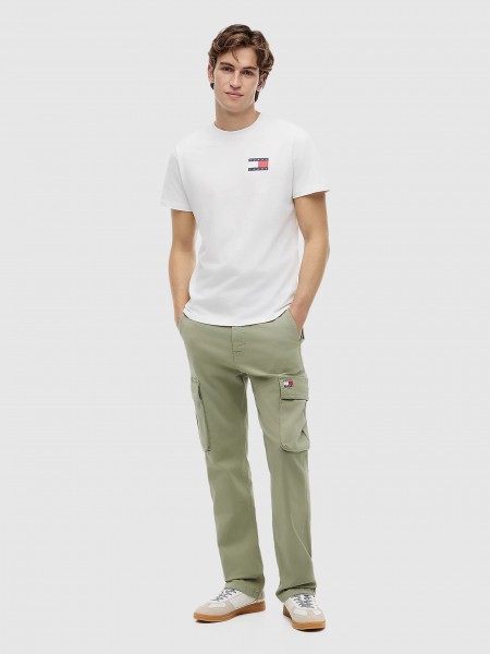 T-Shirt Tommy Jeans  Homem Tjm Slim Essential Flag Tee Ext