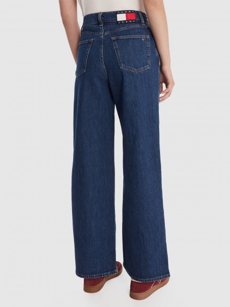 Jeans Tommy Jeans Mulher Claire High Rise Wide Ai4159