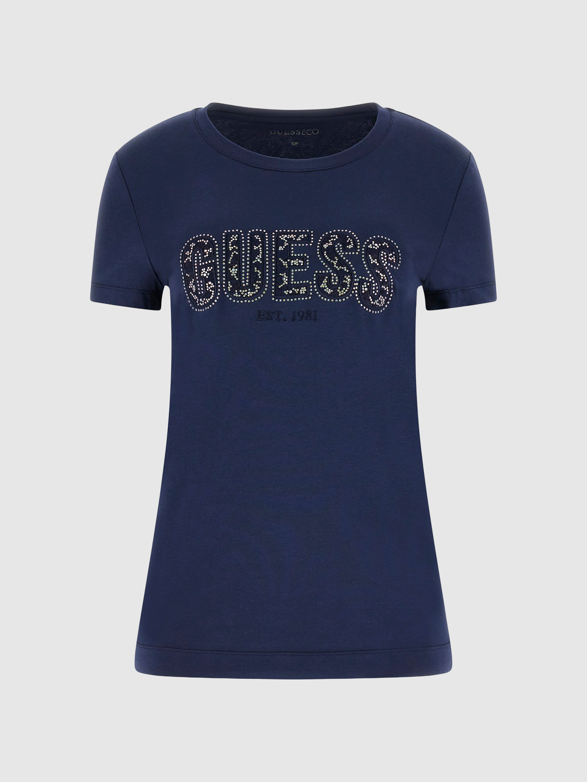 T-Shirt Woman Navy Blue Guess