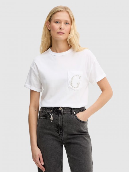 T-Shirt Woman White Guess