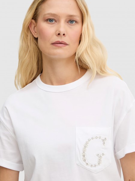 T-Shirt Woman White Guess