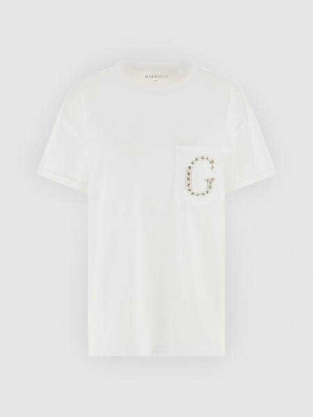 T-Shirt Woman White Guess