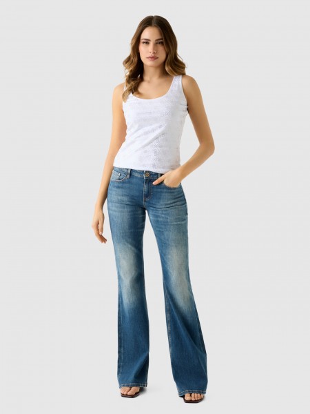 Top Guess Mulher Sl 4G Allover Tank Top