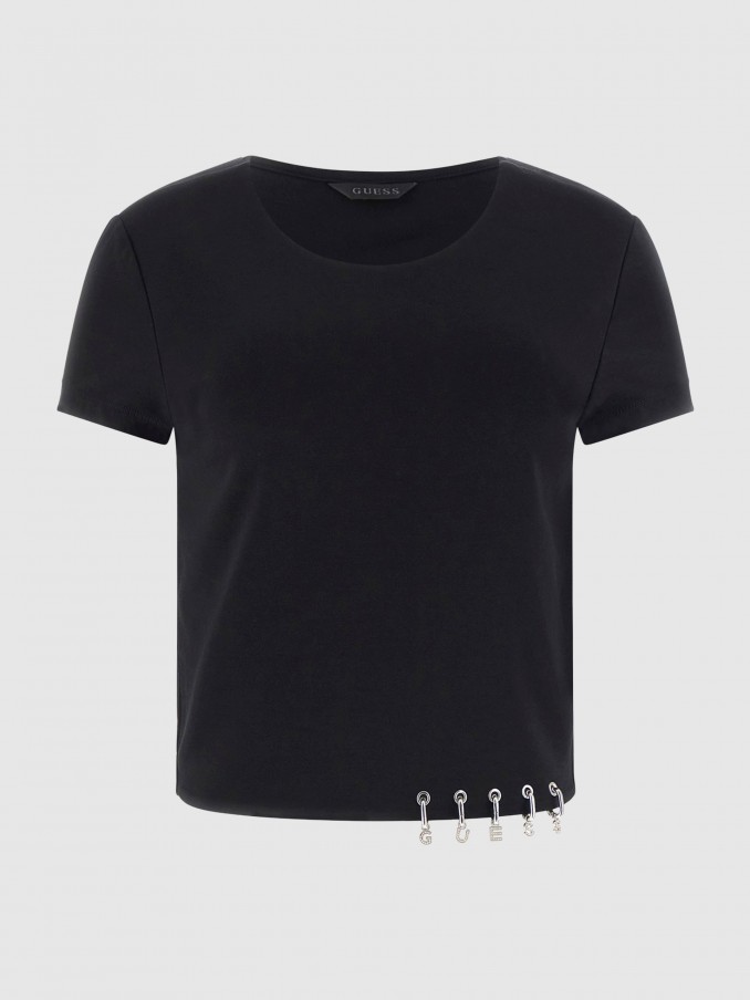 T-Shirt Woman Black Guess