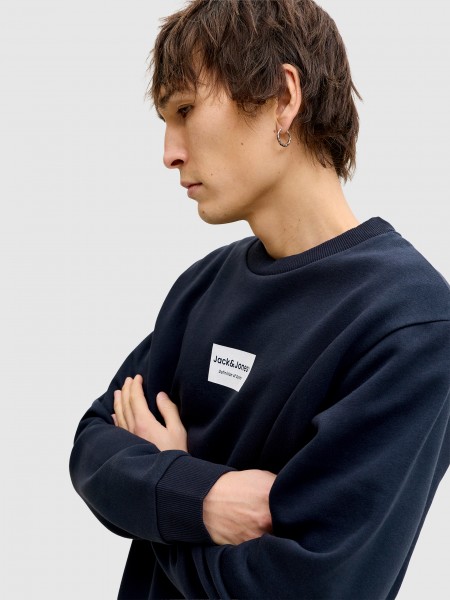 Sweatshirt Jack & Jones Homem Jjfrank Sweat Crew Neck