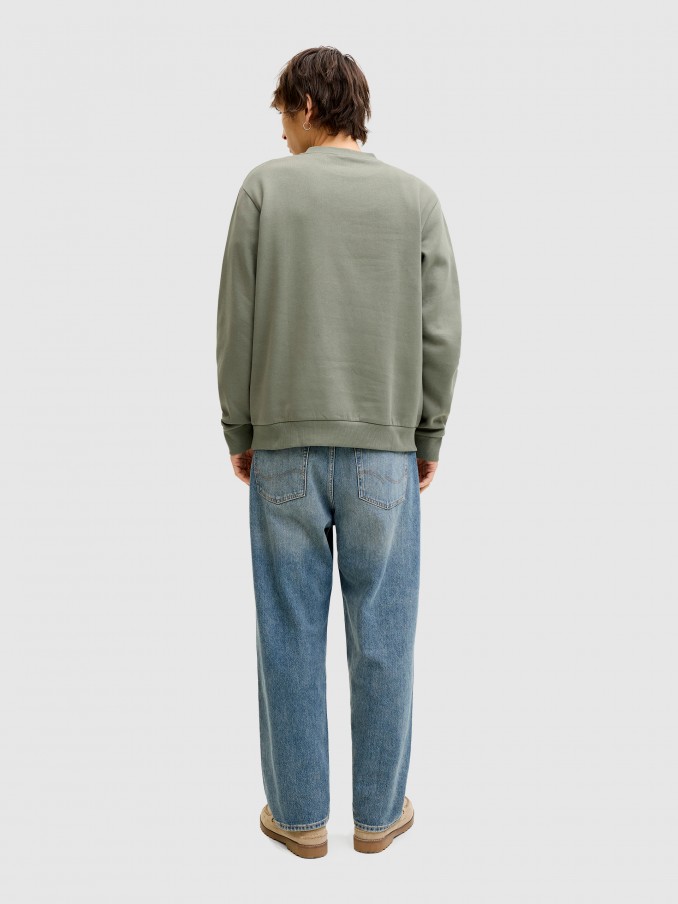 Sweatshirt Man Green Jack & Jones