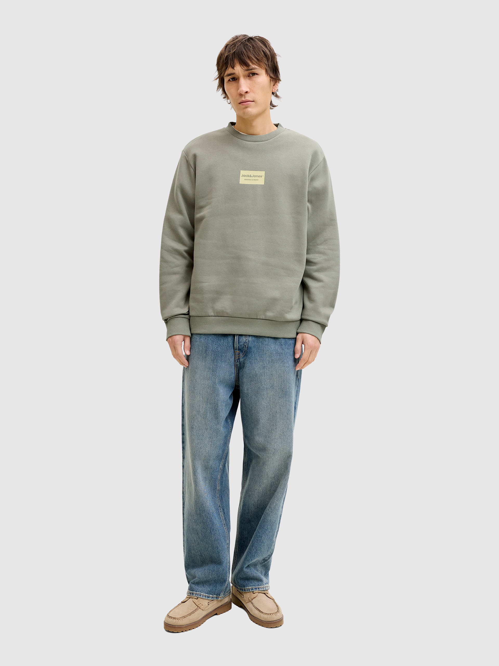Sweatshirt Man Green Jack & Jones
