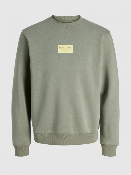 Sweatshirt Man Green Jack & Jones