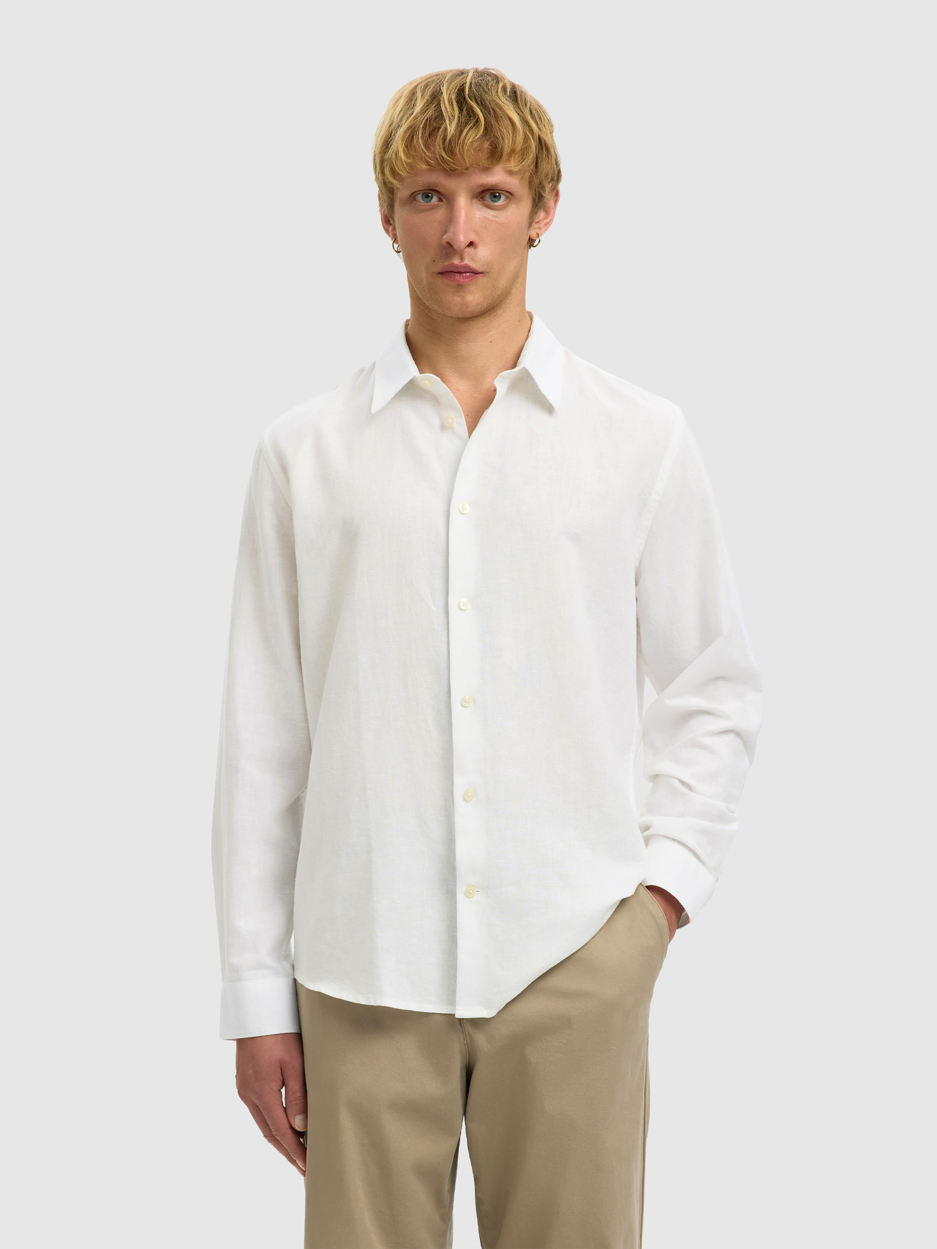 Camisa Hombre Blanco Selected