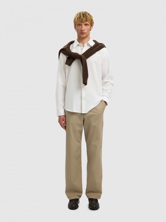 Camisa Hombre Blanco Selected