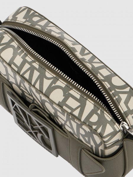 Mala Armani Exchange Mulher Susy Monogram Camera Case