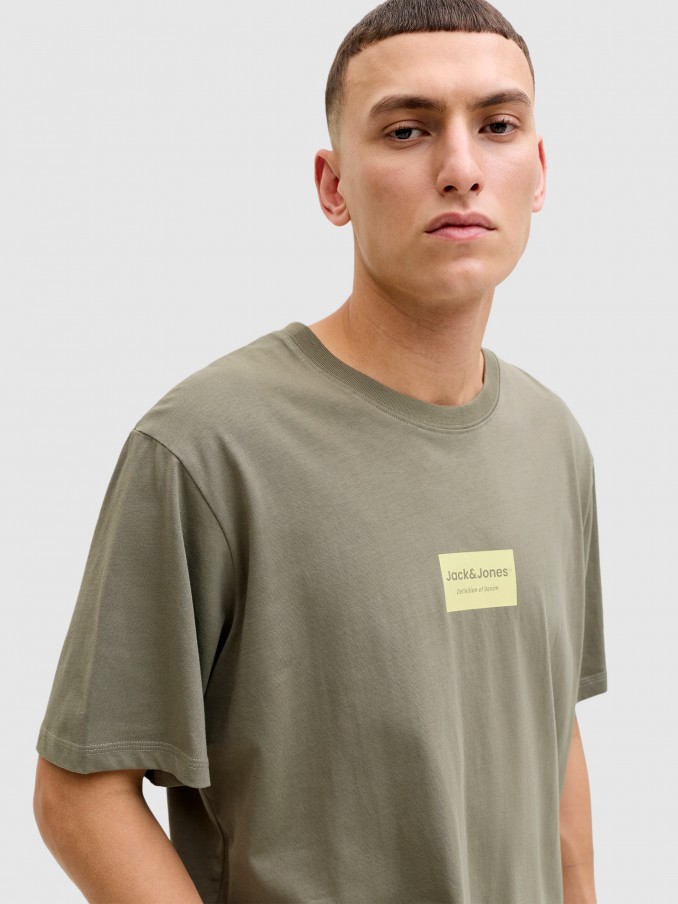 T-Shirt Man Green Jack & Jones