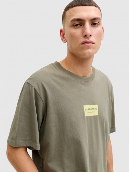 T-Shirt Man Green Jack & Jones